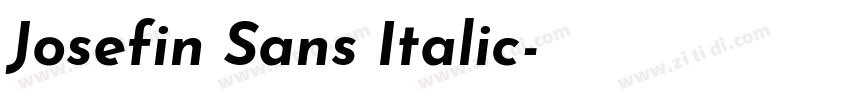 Josefin Sans Italic字体转换